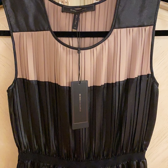 BCBGMAXAZRA New black/tan ROMA dress size XS. New with tags. - Picture 2 of 7